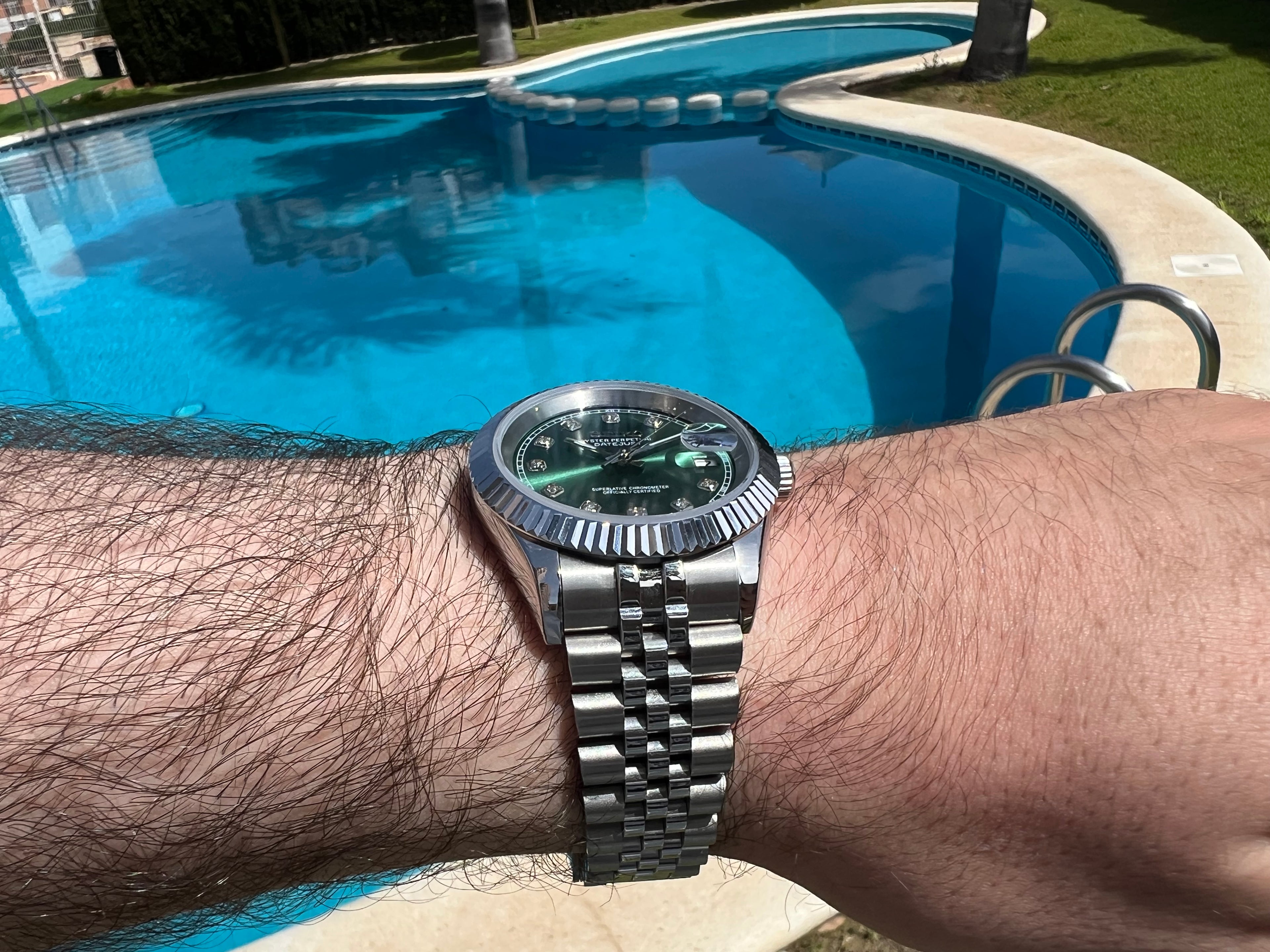 Seiko Datejust Green diamond Dial