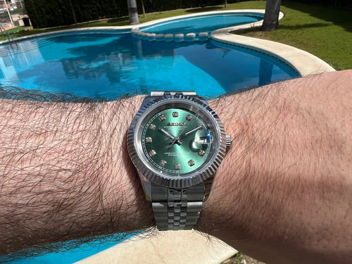 Seiko Datejust Green diamond Dial